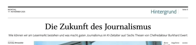 Leserbrief zum Artikel von Chefredakteur Ewert – Anspruch und Wirklichkeit klaffen auseinander, NOZ vom Montag, 16.11.2025, Seite 5
