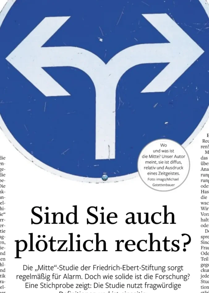 Leserbrief zur NOZ vom Mittwoch, 19.11.2025, Meinung Ebert "Sind Sie auch plötzlich rechts?" zur Mitte Studie der Friedrich Ebert Stiftung