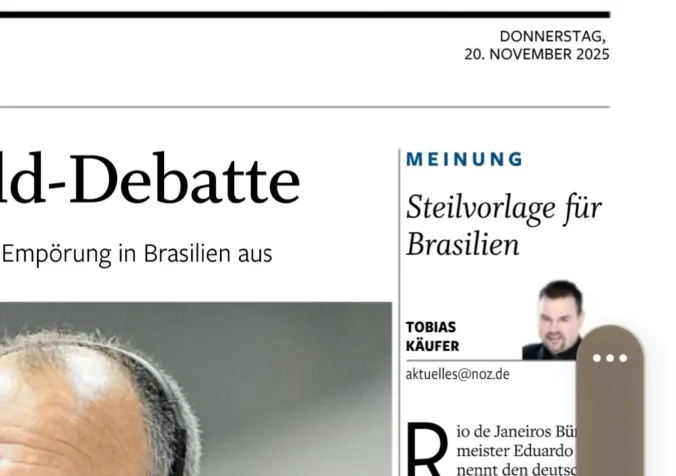 Leserbrief zu den jüngsten Äußerungen von Bundeskanzler Friedrich Merz über die brasilianische Stadt Belém, NOZ vom Donnerstag, 20.11.2025, Seite 4