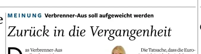 Verbrenneraus soll aufgeweicht werden