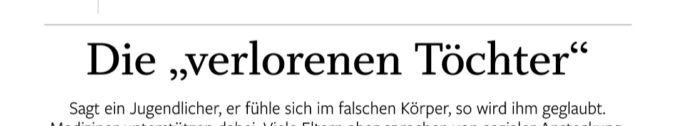 Warum die NOZ mit der unkommentierten Übernahme eines NZZ-Artikels zum Thema Trans ihre journalistische Verantwortung verfehlt.