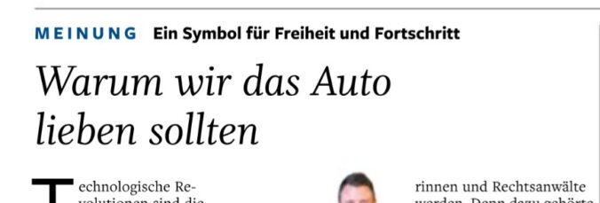 Warum wir das Auto lieben sollten