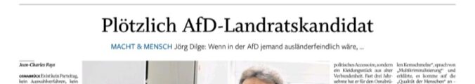 Landratskandidat Macht & Mensch Jörg Dilge