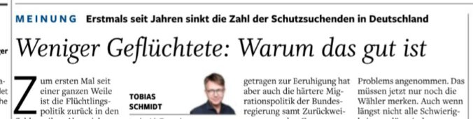 Leserbrief zum Kommentar von Tobias Schmidt in der NOZ vom 16.03.2026, Migration ist mehr als eine "Baustelle", sie ist unsere Zukunft