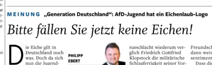 Eichenlaub und Entlastungsrhetorik – wie Philipp Ebert Kritik an der AfD-Jugend zum eigentlichen Problem erklärt