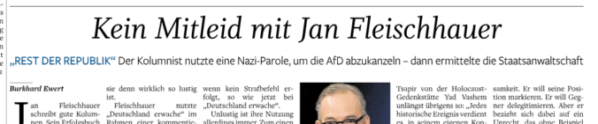 Ratten auf Seite 2, Todeslisten auf Seite 4 – Burkhard Ewerts selektive Empörung